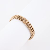 14k Yellow Gold Double Curb Link Bracelet