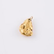 Small Natural Gold Nugget, mounted as a pendant