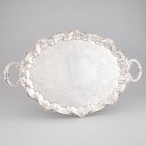 Victorian Silver Two-Handled Serving Tray, Barker Bros., Birmingham, 1898, length 27.2 in — 69 cm