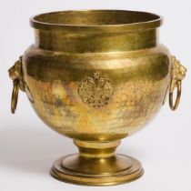 Imperial Russian Brass Jardinière, Moscow, late 19th century, height 10.4 in — 26.4 cm