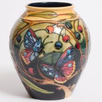 Moorcroft 'Hartgring' Vase, Emma Bossons, 2002, height 8.3 in — 21 cm