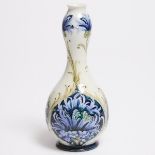 Macintyre Moorcroft Florian Ware Cornflower Vase, c.1900-05, height 8.7 in — 22 cm