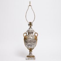 French Ormolu Mounted Marble Urn Form Table Lamp, early 20th century, overall height 32 in — 81.3 cm