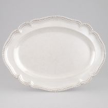 George III Silver Oval Meat Platter, London, Edmund Vincent, 1768, length 17.5 in — 44.5 cm; width