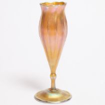 Tiffany ‘Favrile’ Iridescent Glass Floriform Vase, c. 1909, height 8.7 in — 22.2 cm
