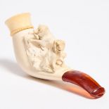 Victorian Canine Meerschaum Pipe, 19th century, length 4.5 in — 11.4 cm