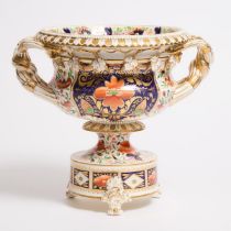 Bloor Derby Japan Pattern Two-Handled Urn, c.1835, height 11.2 in — 28.4 cm