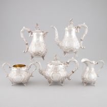 English Silver Tea and Coffee Service, Mappin & Webb, Sheffield, 1946, coffee pot height 9.8 in — 25