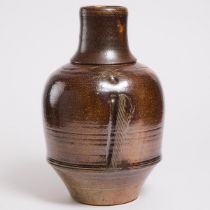 Roger Kerslake (British/Canadian, b.1938), Large Glazed Stoneware Vase, late 20th century, height 18