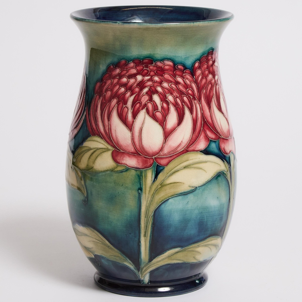 Moorcroft Waratah Vase, 1930s, height 9.4 in — 24 cm - Image 2 of 3