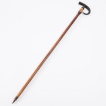 Swiss Alpine Goat Horn Mounted Walking Stick, early 20th century, height 36 in — 91.4 cm