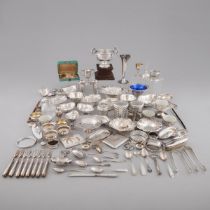 Group of Mainly Canadian Silver, 19th/20th century, larger trophy width 6.5 in — 16.5 cm (101 Pieces