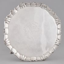 George II Silver Shaped Circular Salver, William Peaston, London, 1752, diameter 11.4 in — 29 cm