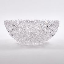 North American Cut Glass Bowl, early 20th century, diameter 13.8 in — 35 cm