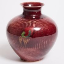 Kayo O'Young (Canadian, b.1950), Red Glazed Vase, 2002, height 8.5 in — 21.5 cm