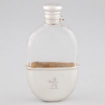 Victorian Silver Mounted Cut Glass Spirit Flask, Thomas Johnson II, London, 1873, length 5.1 in — 13