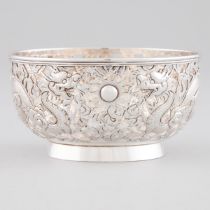 Chinese Export Silver Pierced Bowl, Canton, late 19th century, diameter 4.4 in — 11.1 cm; height 2.