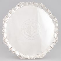 George II Irish Silver Shaped Circular Salver, Dublin, mid-18th century, diameter 13.8 in — 35 cm