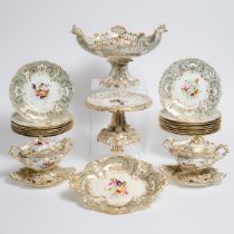 English Porcelain Dessert Service, c.1830-40