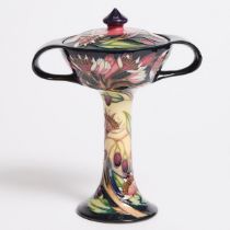 Moorcroft 'Symphony' Covered Bonbonnière, Emma Bossons, 2003, height 8.7 in — 22.2 cm