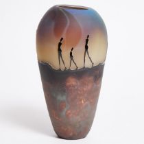 Catherine Hibbits (Canadian, b.1974), 'Journey', Cameo Glass Vase, 2002, height 11.6 in — 29.5 cm