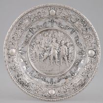 German Silver Pierced Circular Dish, Georg Roth & Co., Hanau, early 20th century, diameter 8 in — 20