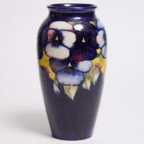 Moorcroft Large Pansy Vase, c.1925-30, height 14.8 in — 37.6 cm