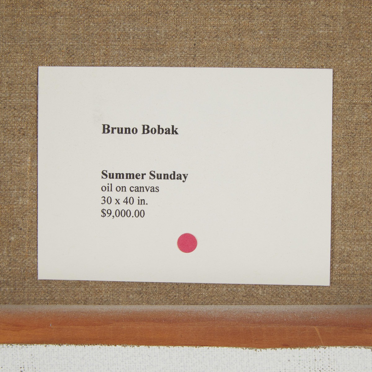 Bruno Joseph Bobak, RCA (1923-2012), SUMMER SUNDAY, 30 x 40 in — 76.2 x 101.6 cm - Image 5 of 5