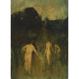 Florence Carlyle, OSA (1864-1923), UNTITLED (FIGURES), 7.5 x 5.75 in — 19.1 x 14.6 cm