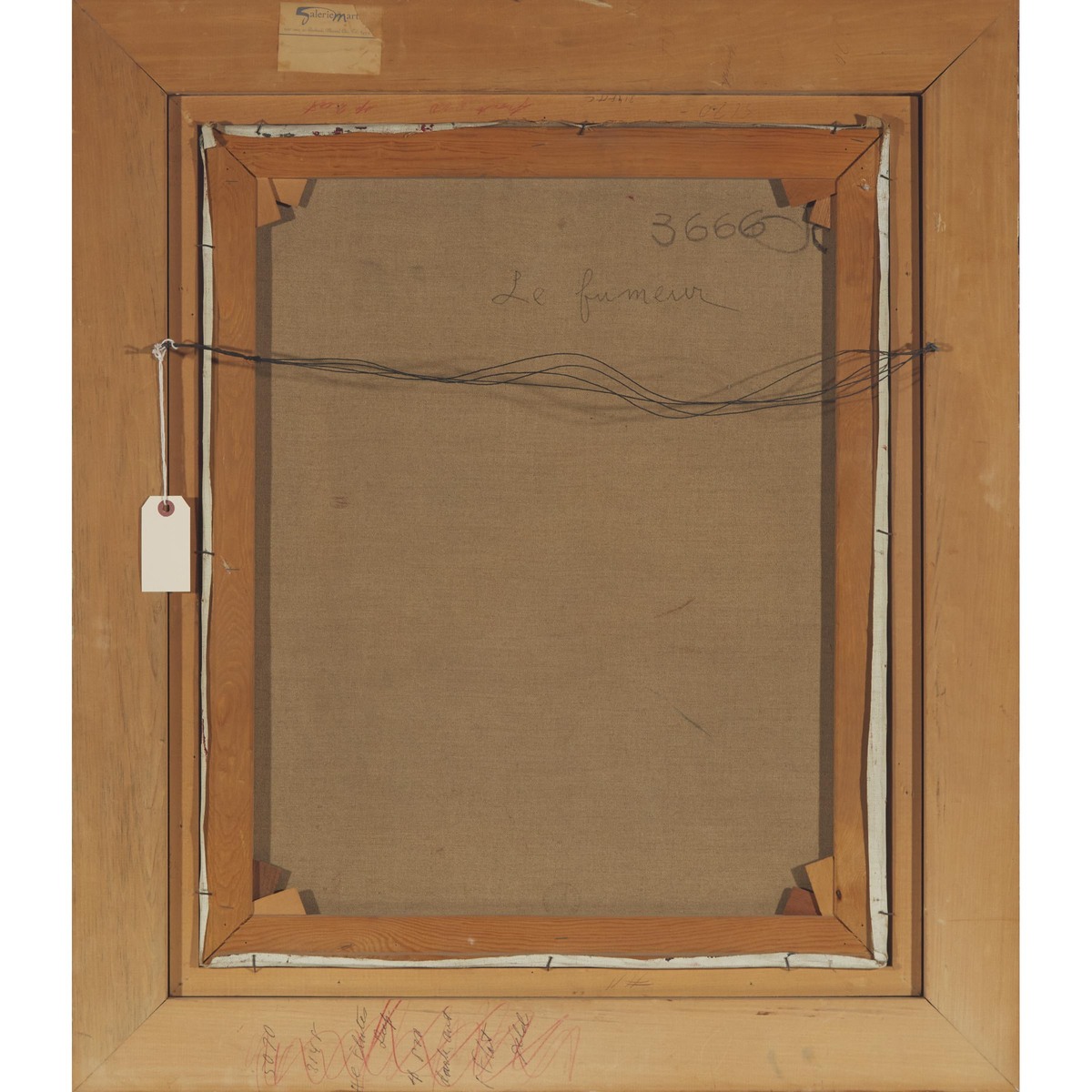 Louis Toffoli (1907-1999), LE FUMEUR, signed lower right; titled verso, 28 x 23.25 in — 71.1 x 59.1 - Image 4 of 6