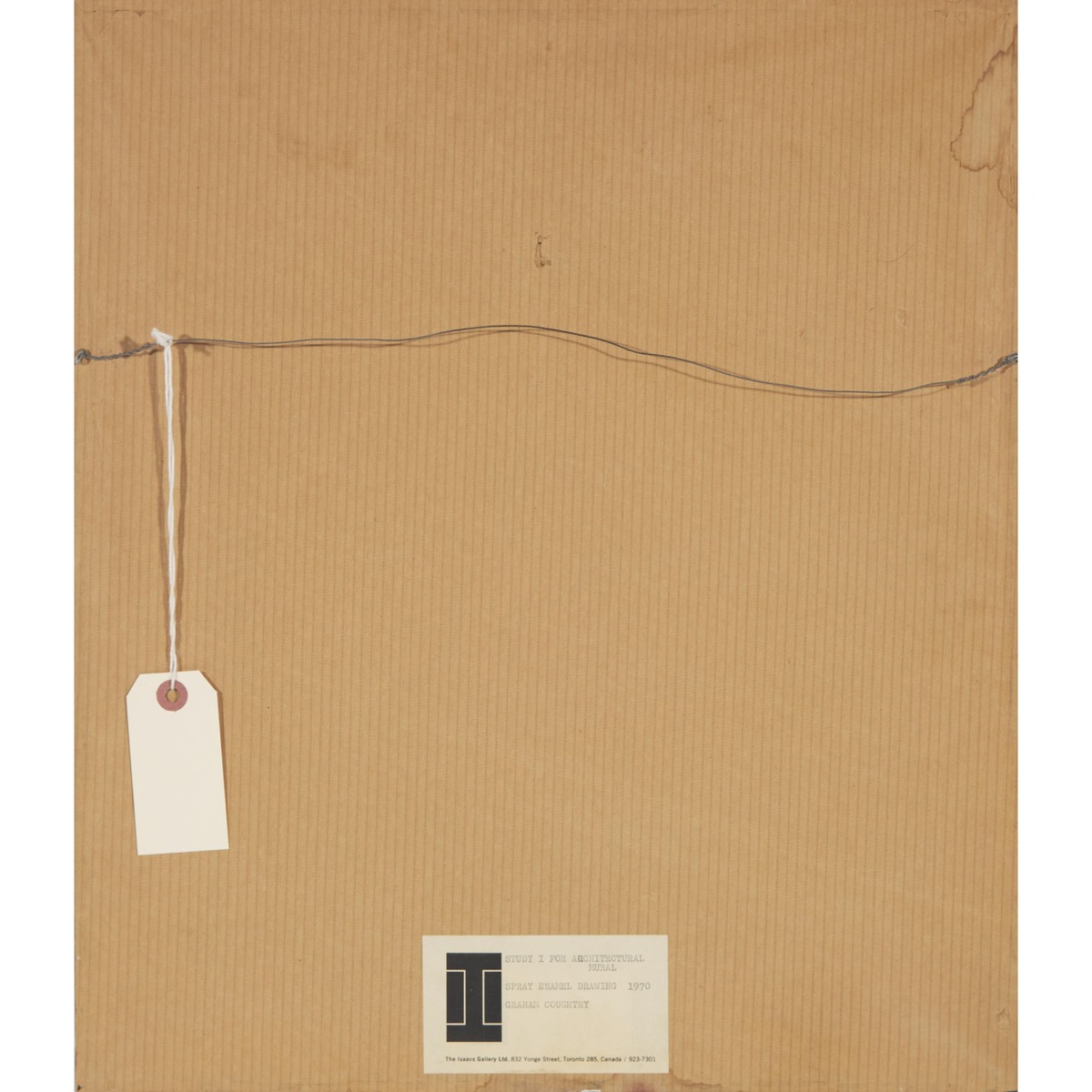 John Graham Coughtry (1931-1999), STUDY I FOR ARCHITECTURAL MURAL, 1970, sight 12.5 x 10.5 in — 31.8 - Image 4 of 5