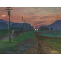 Philip Henry Howard Surrey, RCA (1910-1990), EVENING, BAIE ST. PAUL, 5.75 x 7.875 in — 14.6 x 20 cm