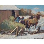 Andreas (André) Christian Gottfried Lapine, ARCA (1866-1952), UNTITLED (HAYING IN WINTER), 1939, 10.