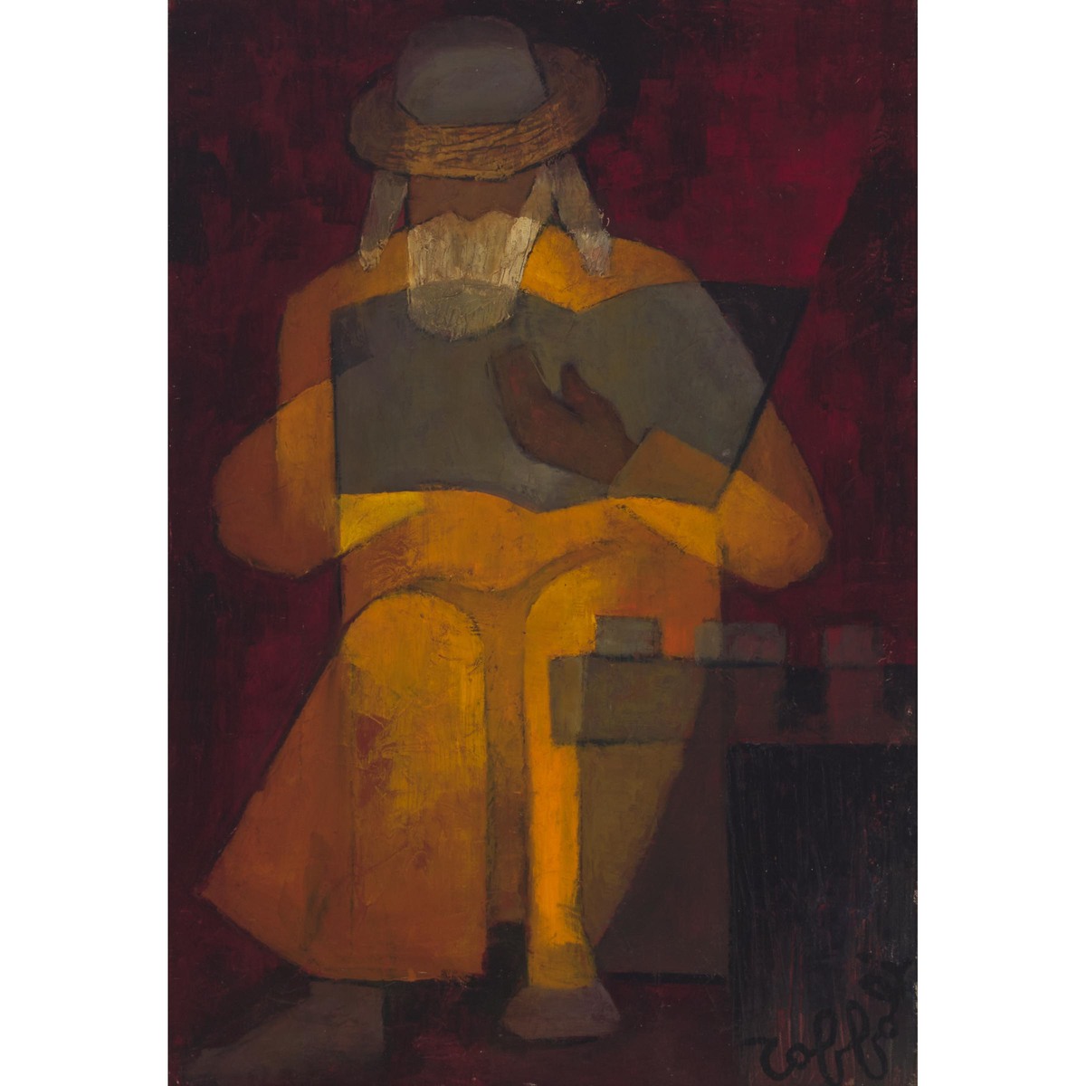 Louis Toffoli (1907-1999), LECTEUR SAGE, signed lower right; titled verso, 28.5 x 20 in — 72.4 x 50.