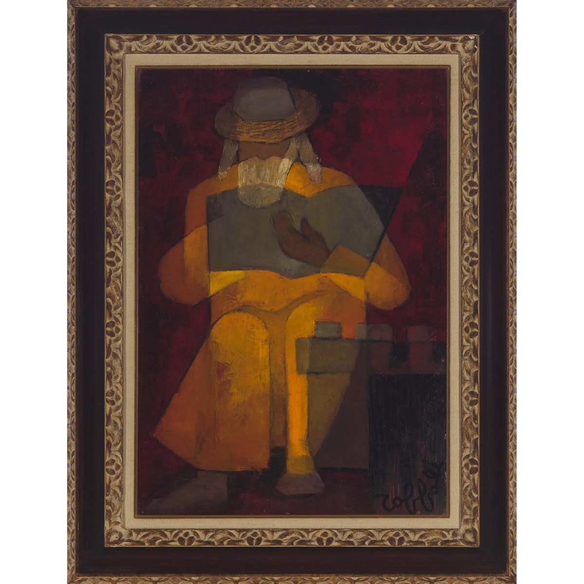 Louis Toffoli (1907-1999), LECTEUR SAGE, signed lower right; titled verso, 28.5 x 20 in — 72.4 x 50. - Image 2 of 6