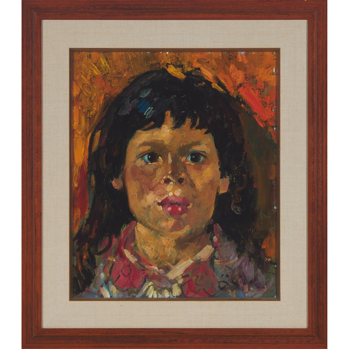 Arthur Shilling (1941-1986), Anishinaabe (Ojibwe), UNTITLED (GIRL), 18 x 15 in — 45.7 x 38.1 cm - Image 2 of 5