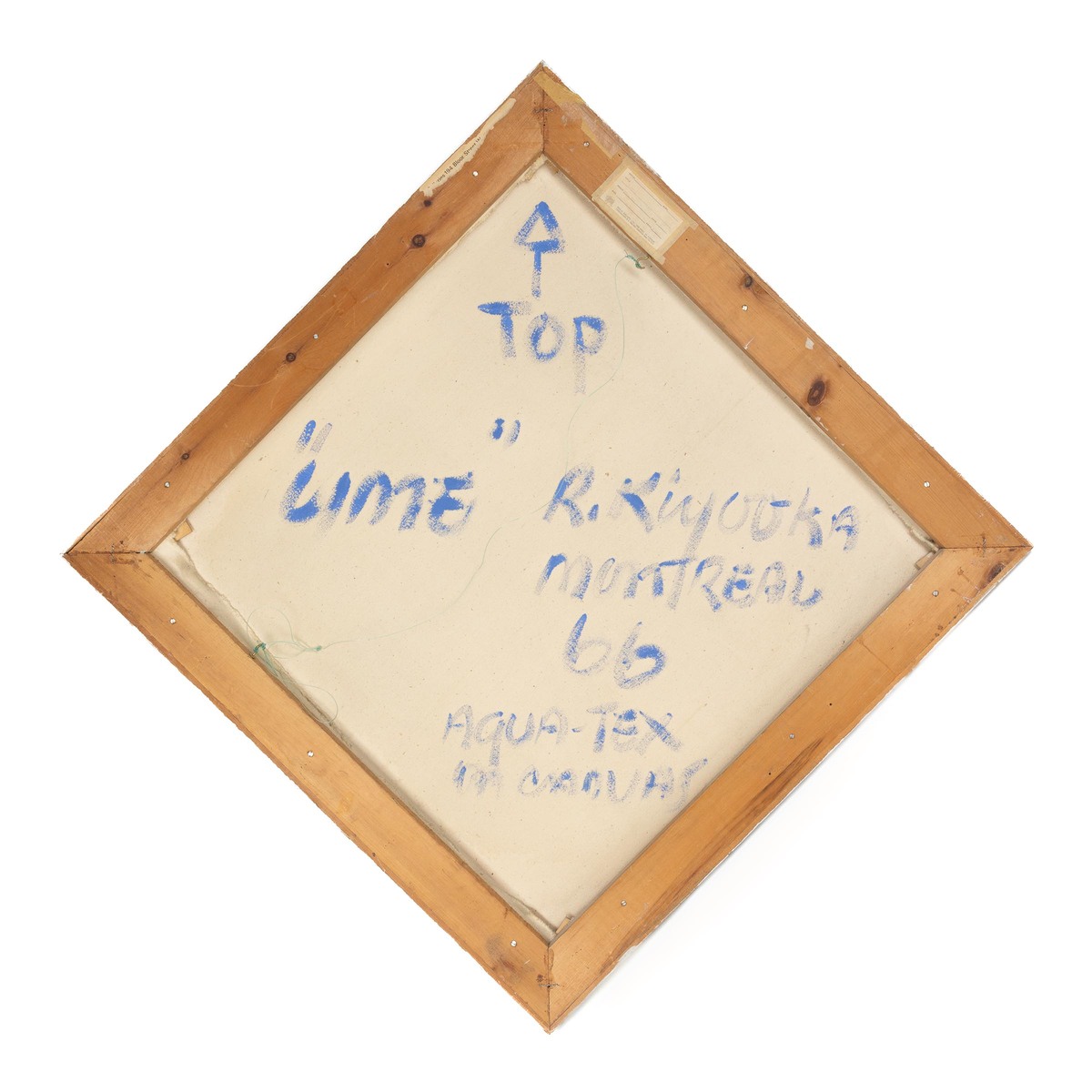 Roy Kiyooka, RCA (1926-1994), LIME, 1966, 32 x 32 in — 81.3 x 81.3 cm - Image 2 of 2