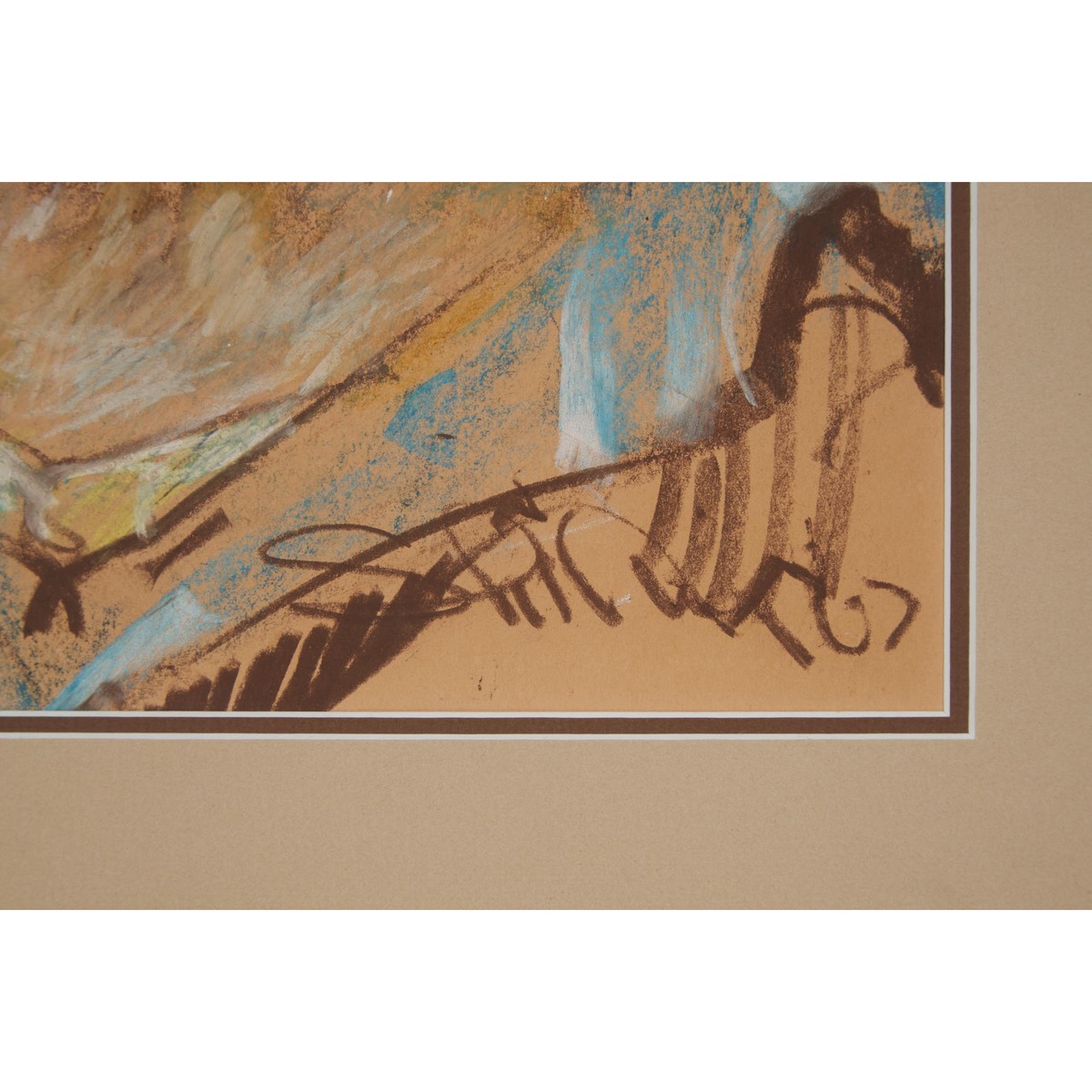 Arthur Shilling (1941-1986), Anishinaabe (Ojibwe), UNTITLED (FACE), 1967, 20 x 27.5 in — 50.8 x 69.9 - Image 3 of 5