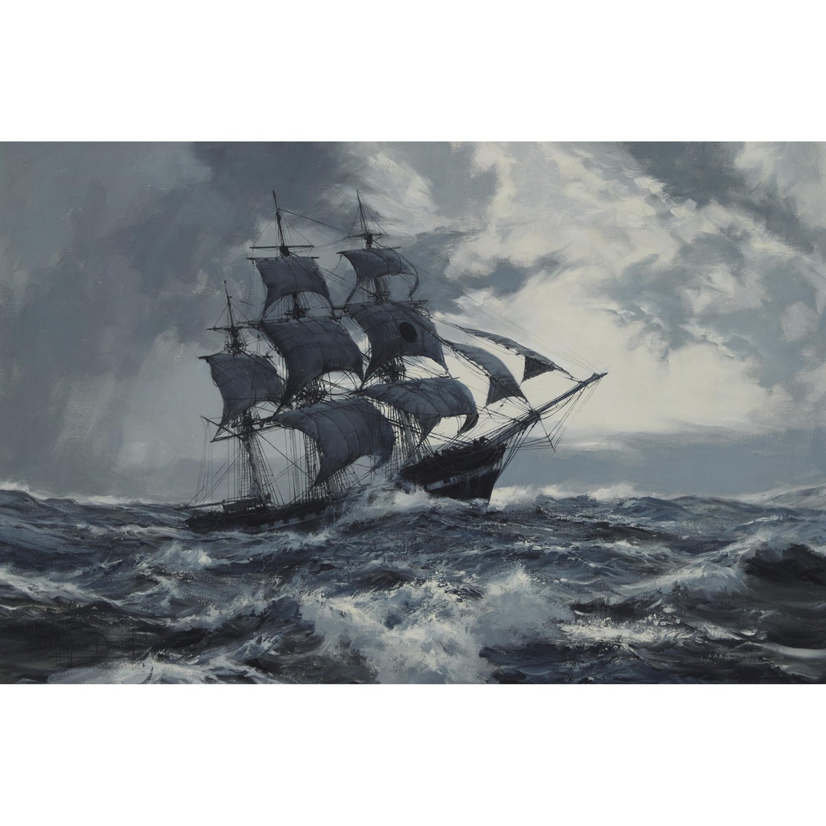 Montague Dawson (1895-1973), THE ALBION, signed lower left, 19 x 29.5 in — 48.3 x 74.9 cm