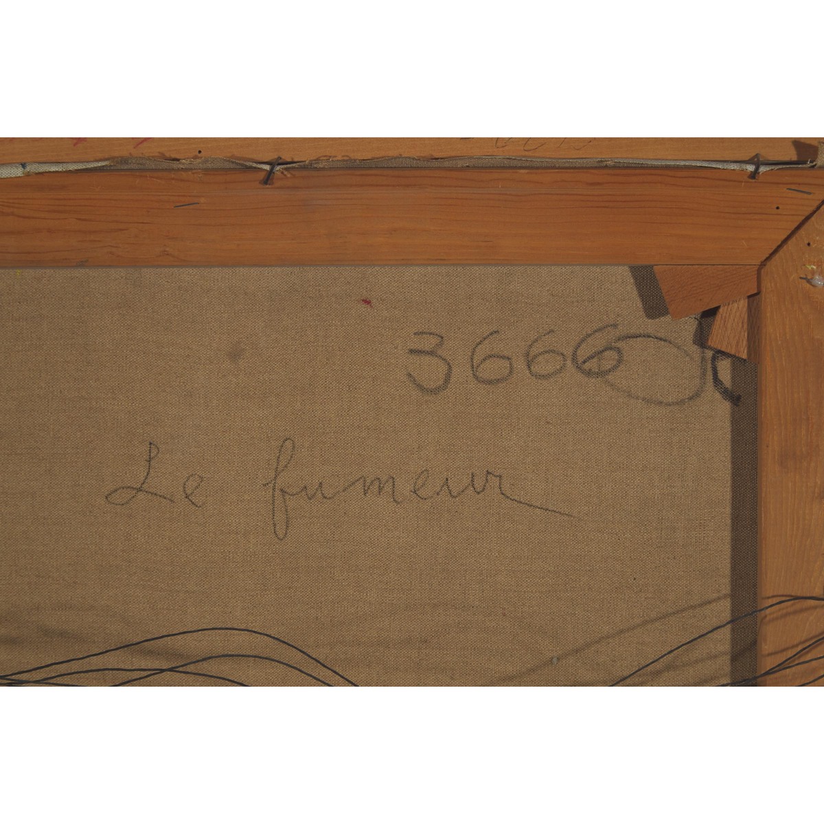 Louis Toffoli (1907-1999), LE FUMEUR, signed lower right; titled verso, 28 x 23.25 in — 71.1 x 59.1 - Image 5 of 6