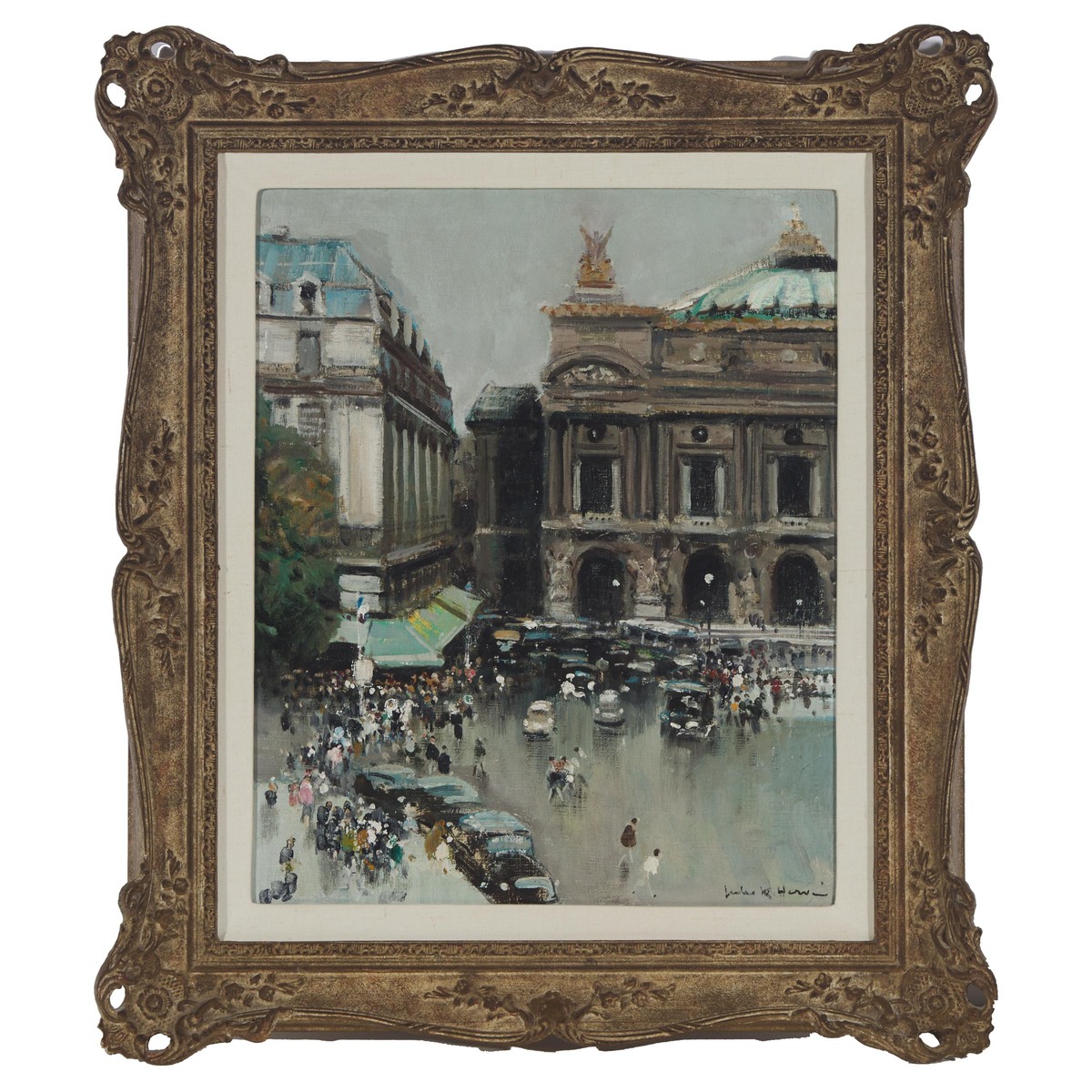 Jules René Hervé (1887-1981), UNTITLED (PALAIS GARNIER), signed lower right, 22 x 18 in — 55.9 x 45. - Image 2 of 4