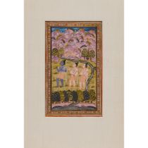 A Painting from a Rasikapriya Series: Krishna with Gopis by the Yamuna River, 19th Century, sheet 10