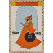 A Portrait of Maharana Bhim Singh of Jodhpur, Rajasthan, North India, Circa 1800, sheet 12.2 x 8.1 i