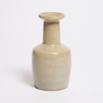 A Celadon-Glazed Mallet Vase, 青釉纸锤瓶, height 6.4 in — 16.2 cm