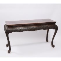 A Large Imperial-Style Carved Rosewood Altar Table, 大花梨案, 33.9 x 63 x 24.8 in — 86 x 160 x 63 cm
