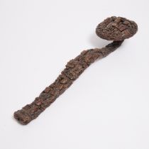 A Chinese Agarwood 'Eight Immortals' Ruyi Sceptre, 19th Century, 清 十九世纪 沉香木雕'八仙'纹如意, length 19.7 in