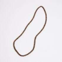 A Single Strand of One Hundred and Eight Agarwood Beads, 沉香木一百零八籽珠串, diameter 0.4 in — 1 cm, length