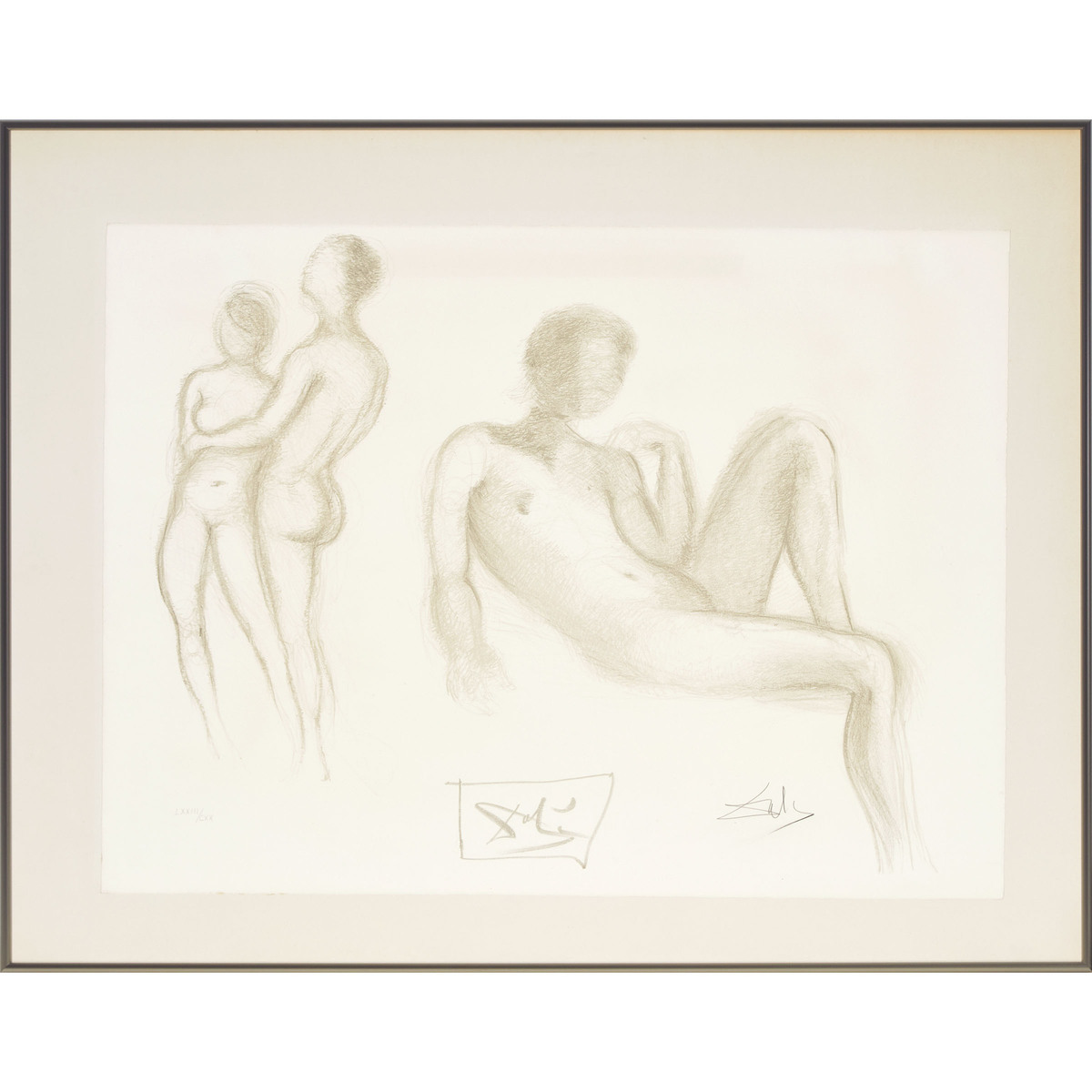 Salvador Dalí (1904-1989), COUPLE NUS, FROM “NUDES” PORTFOLIO, 1970 [F. 70-8 E], signed and numbered - Bild 2 aus 6