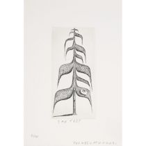 Lawrence Paul Yuxweluptun (b. 1957), THE TREE, 2021, 10.75 x 7.25 in — 27.3 x 18.4 cm