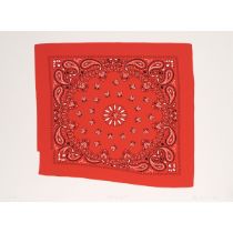 AA Bronson, OC, RCA (b. 1946), RED HANKIE #1, 2004, sheet 22 x 30 in — 55.9 x 76.2 cm